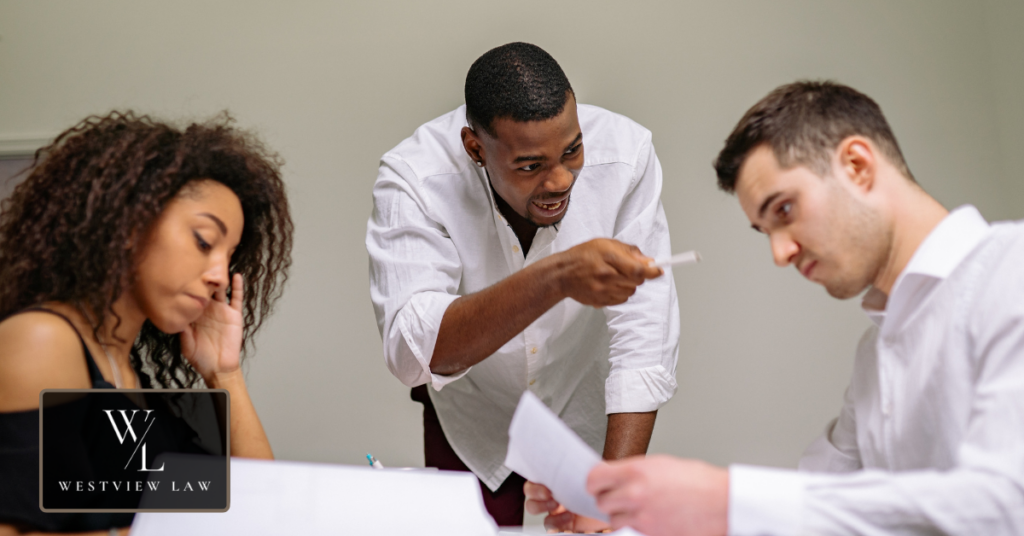 Coworkers engaging in discriminatory and hostile workplace behavior
