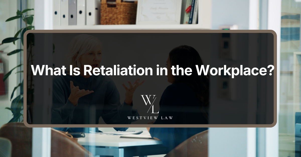 Employee discussing workplace concerns with management after reporting misconduct