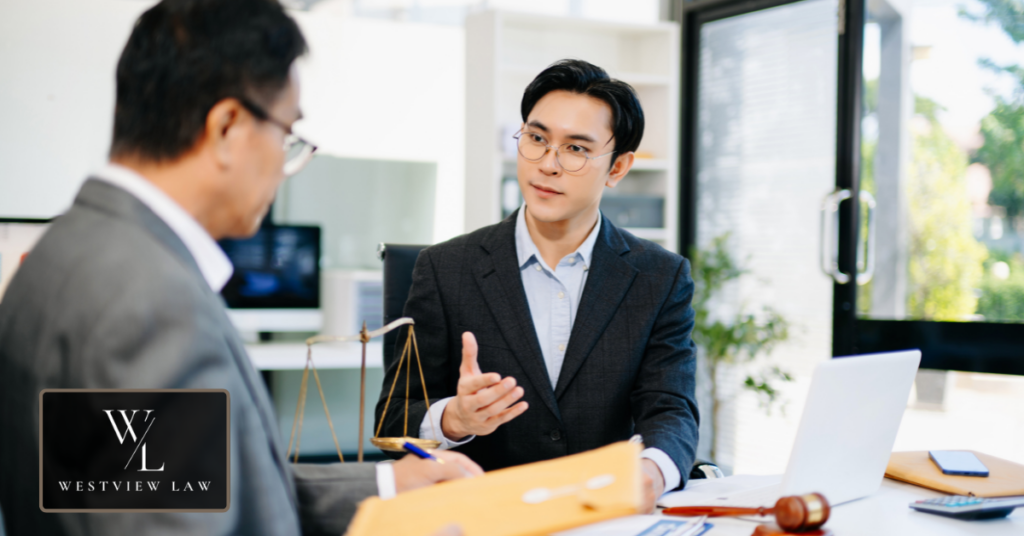 Employee consulting with an employment attorney about workplace retaliation